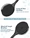 Manmihealth Silicone Back Scrubber & Soft Bath Glove Set 4 PCS(Thin Bristles), Super-Exfoliating Body Scrubber & Super-Lathering Shower Brush Combination, with 2 Free Hooks (Black)