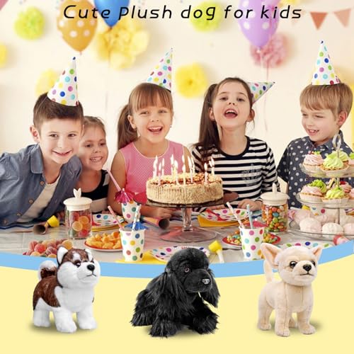 lilizzhoumax Chihuahua-Plüschtier, 26 cm, realistische Simulation, Stofftierwelpe, niedlich, superweich, Heimdekoration, Weihnachten, Geburtstagsgeschenk, für Jungen, Mädchen, Kinder, Gelb
