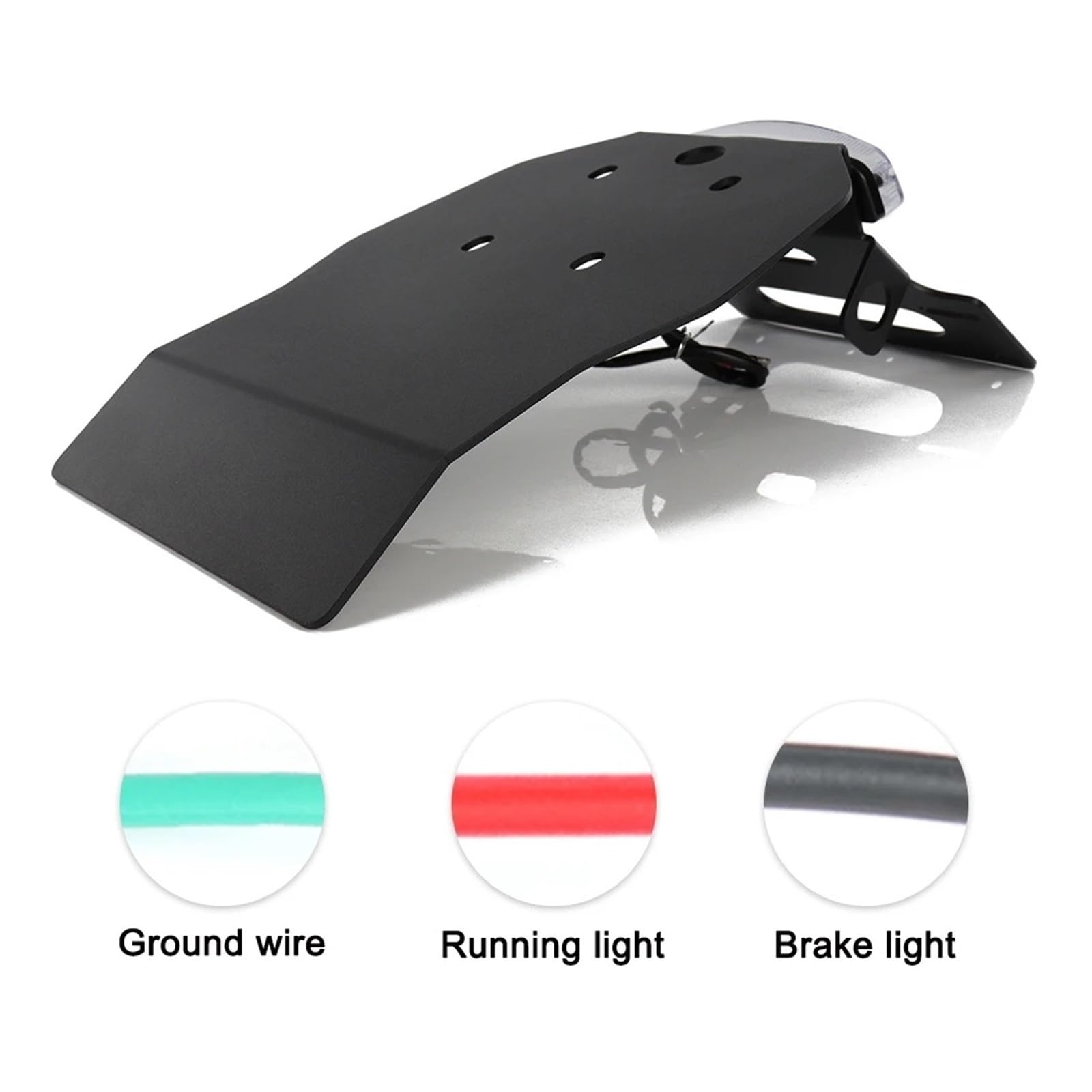 Pasuje Do Honda SCL500 2023-2024, Zestaw Usuwania Tylnego Błotnika I Uchwytu Na Tablicę Rejestracyjną Ramka tablicy rejestracyjnej Tablica motocykla(With Reflector Red)