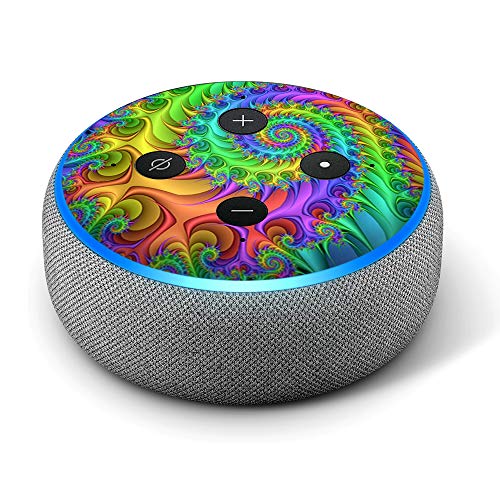 Trippy Color Swirl - Vinyl Decal Skin Compatible with Amazon Echo Dot 3rd Generation Alexa - Decorations for Your Smart Home Speakers, Great Accessories Gift for mom, dad, Birthday, Kids