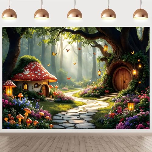 Fondo de Bosque Encantado 10x8ft para fotografía miniatura 2