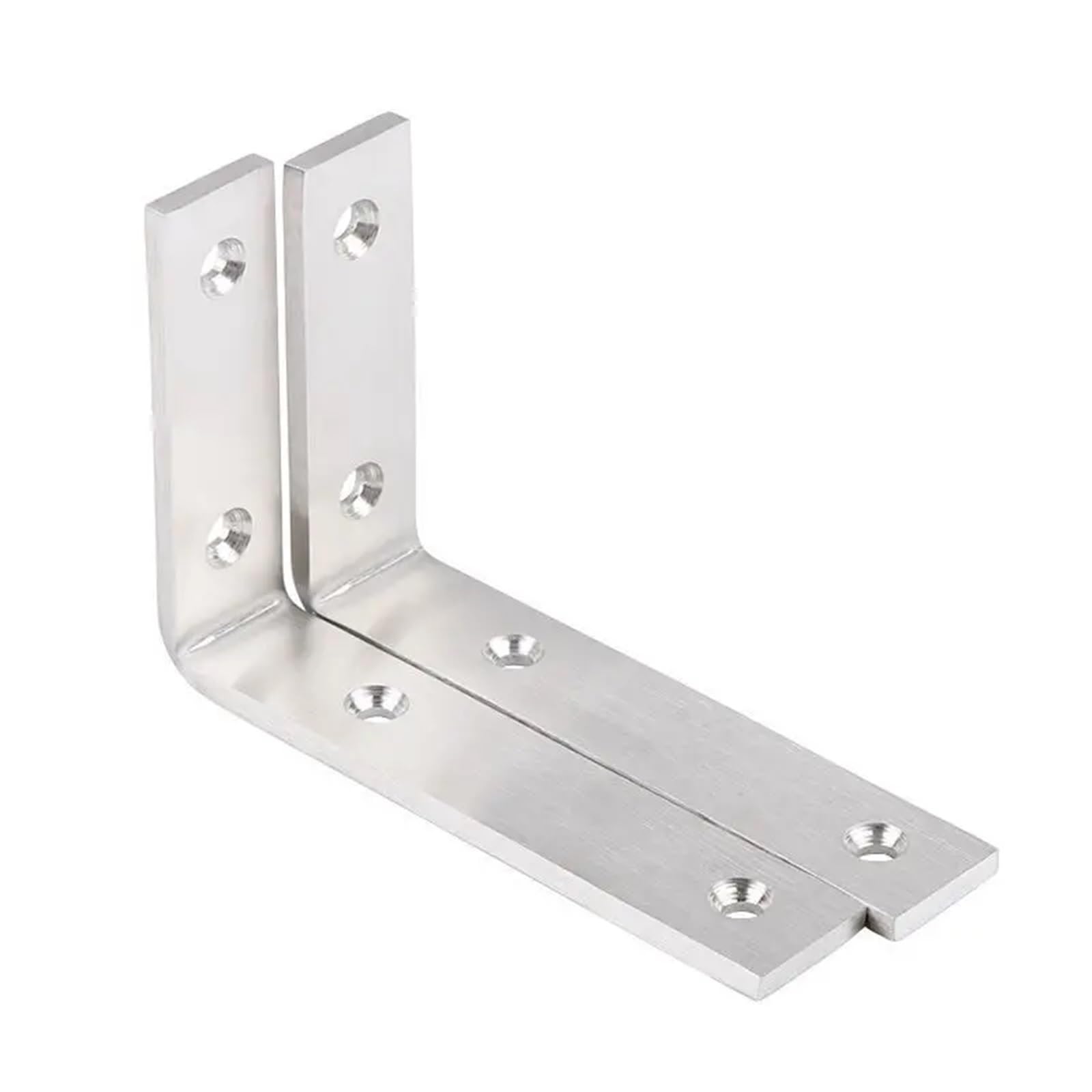 Escuadras Metalicas Herraje de unión soporte acero inoxidable universal for puertas estantes madera muebles 90 grados(10pcs-50mm)
