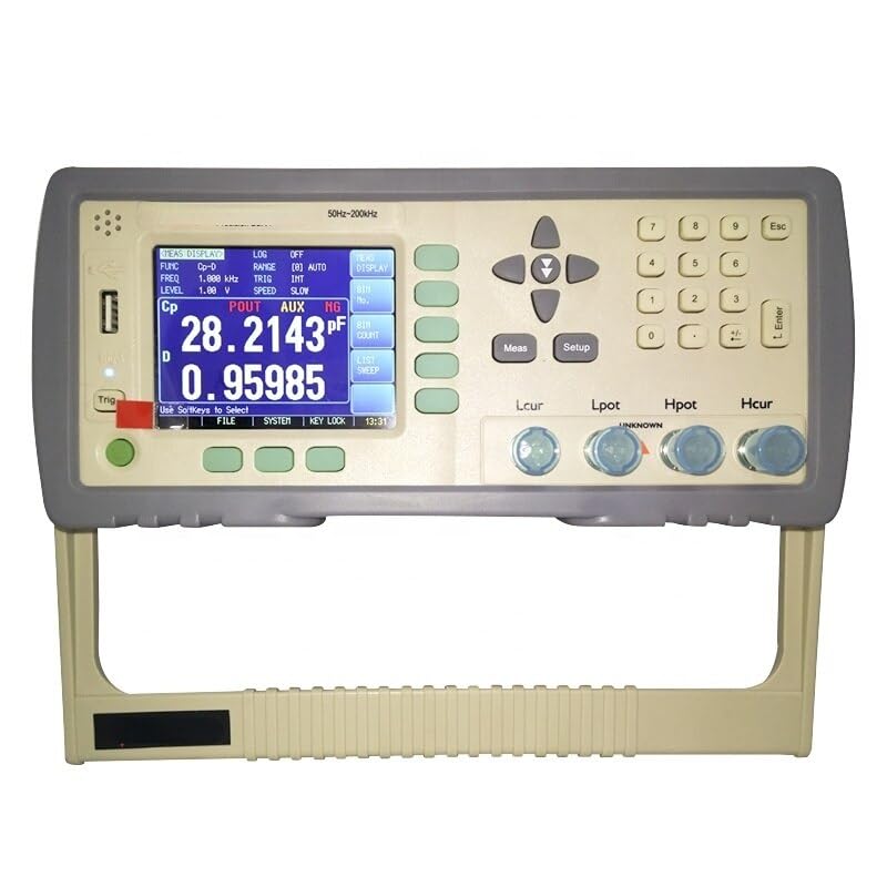 AT2816B Digital LCR Meter with 50Hz-200kHz Range, 0.1% Accuracy, LCRZDQ Testing - Fast Precision Component Analyzer for Lab/Production Sorting and Quality Control