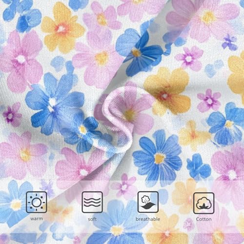 Watercolor Floral White Toddler Girls Underwear 2t Cotton Panties Little Girl Cartoon Undies Kids Briefs3