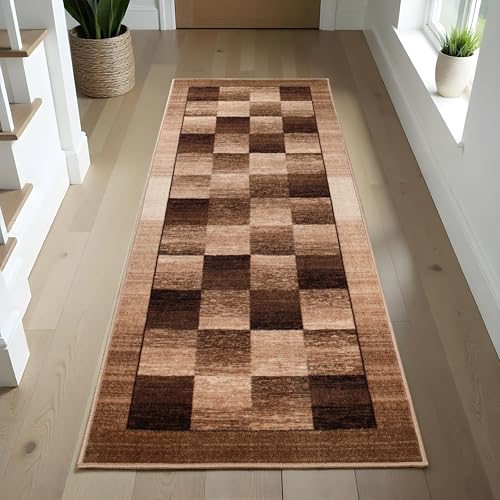 Tapis antidérapant Lockwood chocolat avec dossier haute adhérence sécurisé