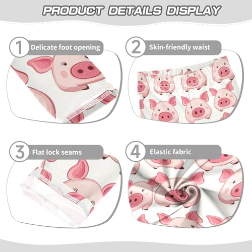 Cartoon Pig Cute Animal Girls Casual Leggings for Kids Printed Long Pant Bottoms Stretch and Soft3