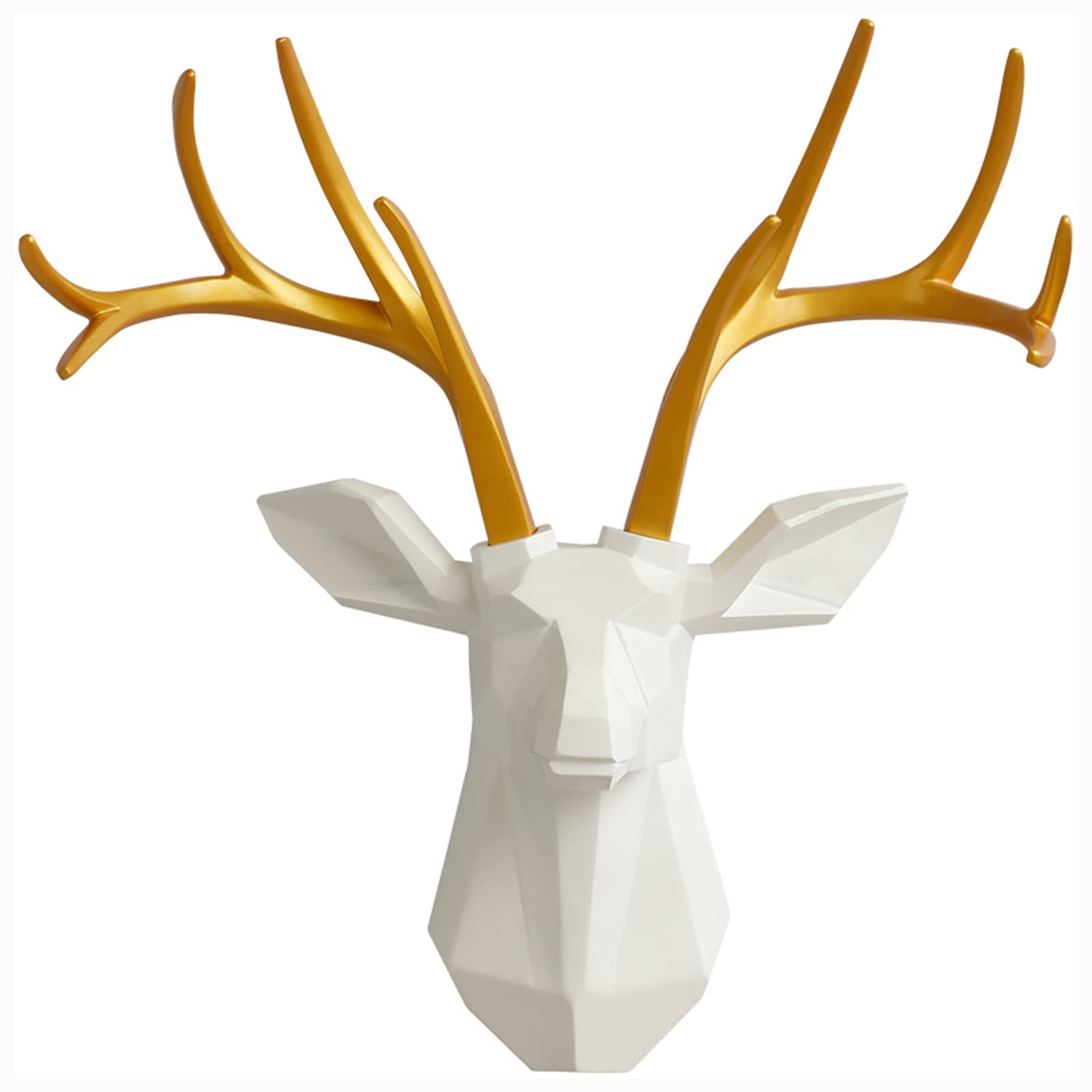 鹿の頭骨 壁掛け装飾 大きめ Amazon.co.jp: 鹿の頭の壁掛け、フェイク剥製の現代的な動物の頭の壁の