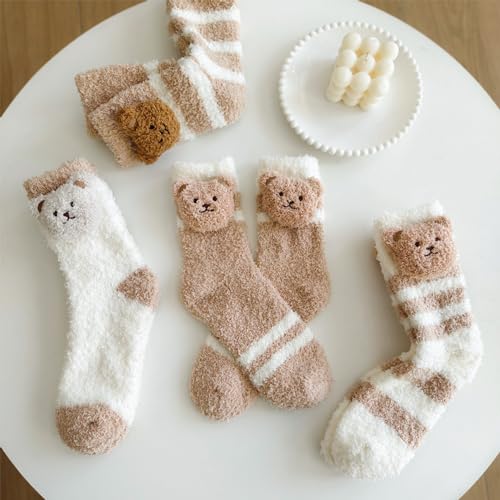 Image of Benefeet Sox Womens Fuzzy Socks Girls Cute Slipper Sock Funny Fluffy Winter Warm Soft Cozy Plush Indoor Sleep Sock
