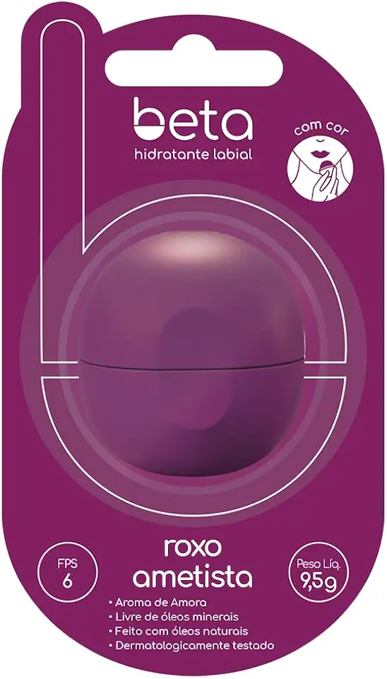Beta Hidratante Labial com Cor - Amora Roxo Ametista 9,5g