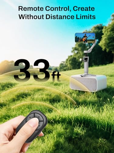 Image of AOCHUAN Smartphone Gimbal Stabilizer for iPhone & Android, 3-Axis Phone Gimbal with Bluetooth Remote Control, Built-in 7.8 inch Extendable Rod, Face Tracking, Video Stabilizer - Smart V8 Kit White