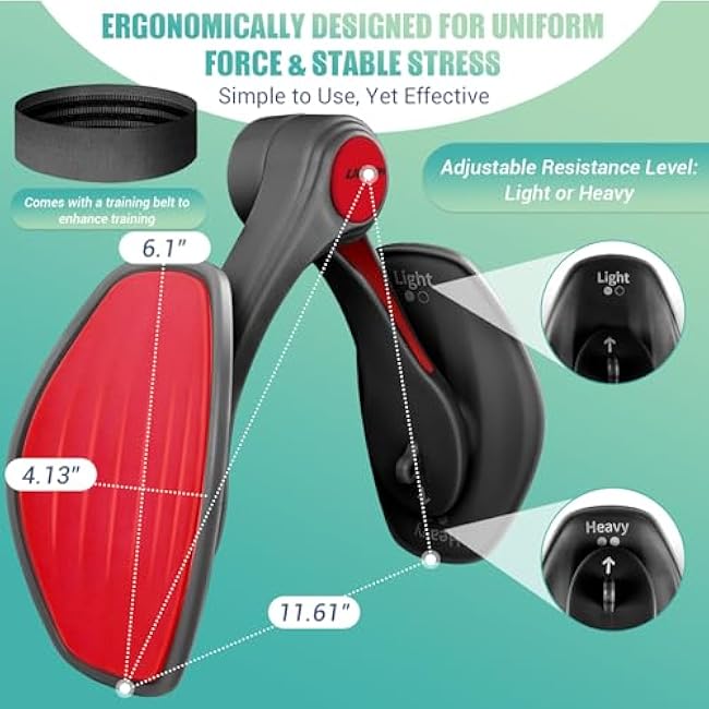 Thigh Master Thigh Exerciser for Women, Hip Trainer Kegel Exerciser & Pelvic Floor Trainer, Kegel Trainer for Postpartum Rehabilitation, Trimmer Inner Thigh & Thigh Toner Workout Home Gym