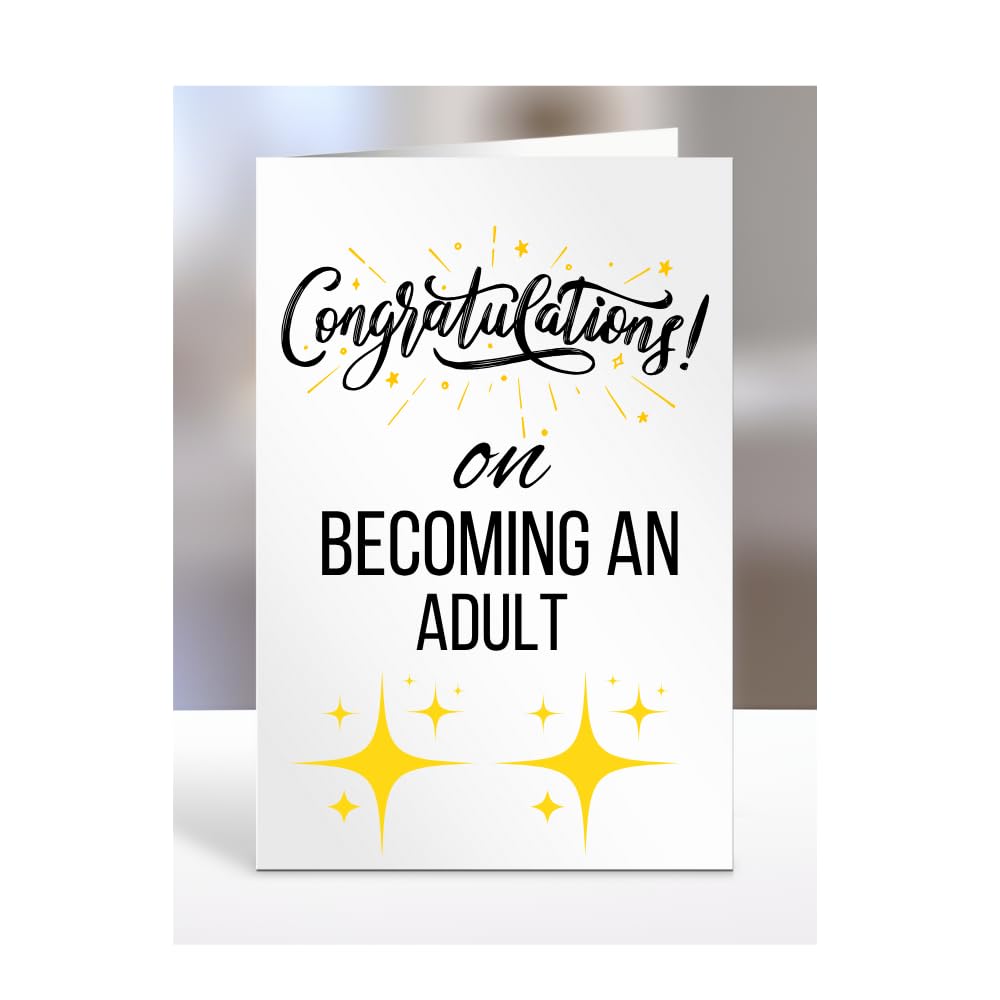 Congratulations on becoming an Adult card, Gifts for Men, Women, Presents for Christmas, A5-79_9 โ image 1