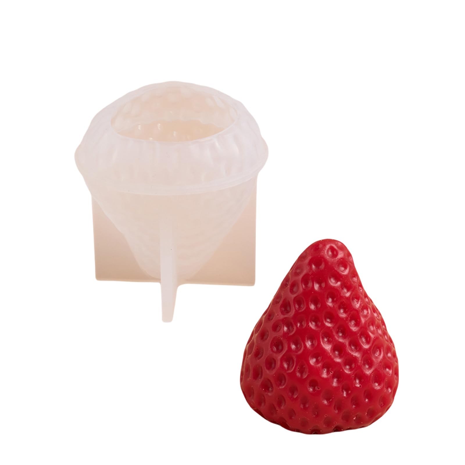 hogtnd 3D Strawberry Silicone Moulds, Motif Candles, Plaster, Casting Ornaments, Baking, Candle Making, Strawberry Motif Candle Moulds