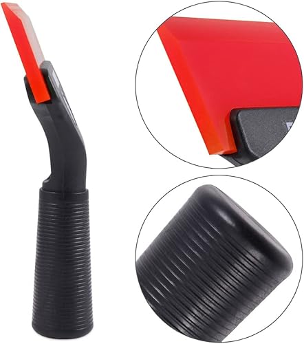 Miniatura 4 de FOSHIO Escobilla pequeña con cuchilla de goma de 5 pulgadas, mini limpiaparabrisas para limpiador de ventanas de vidrio con mango antideslizante