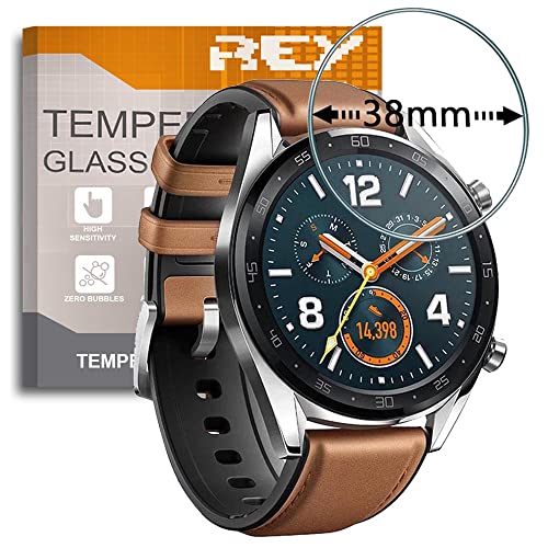 3X Protector de Pantalla para Pantalla Reloj de 38mm, Universal 38mm, Cristal Vidrio Templado Premium ¡¡¡ Medir Antes de Comprar !!!