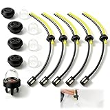 14PCS Kraftstoffleitungen für Rasenmäher, Benzinschlauch Set mit Filtern & Primerpumpen, Kompatibel mit Hecht AL-KO Scheppach, Rasentrimmer Zubehör flexibler Benzinschlauch
