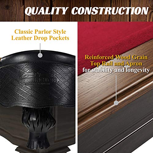 Barrington Billiards 8.5' Arlington Drop Pocket Table With Pool Ball And Cue Stick Set #TOP3