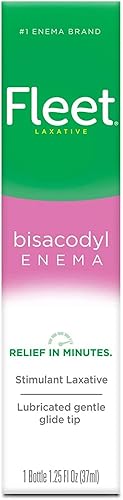 Fleet Enema de bisacodilo laxante para el estreñimiento en adultos, 1.25 onzas líquidas, 1 botella disponible en Yaxa Mexico