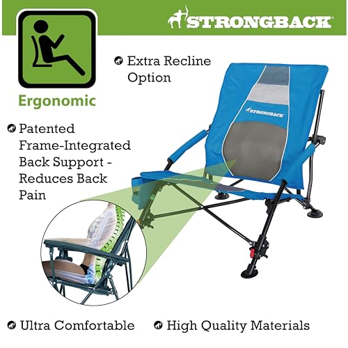 Strongback 400LCH - BLGR Beach Chairs - Low Gravity Recliner Portable Beach Chair thumb #2
