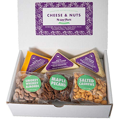 image for SUGAR PLUM Christmas Cheese and Nuts Gift Basket - Includes Cashews, A
