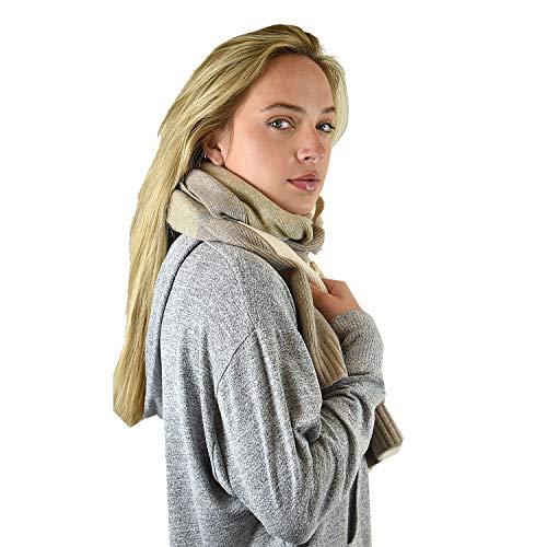 C.C Winter Warm Knit Tricolor Block Extra Long Shawl Scarf4