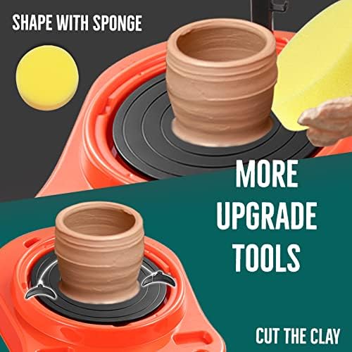 Innorock Pottery Wheel for Kids - Complete Pottery Kit for Beginners with Air Dry Clay, Upgraded Sculpting Clay Tools & Arts Supplies, Crafts for Girls Ages 6-8, Crafts Kits for Kids Ages 4-8, 8-12 5 51PvkTbZhpL. AC