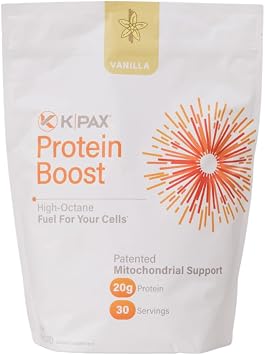 K* PAX KPAX Immune Protein Blend, Mitochondrial Support Formula + Green Superfood and Probiotics Vanilla 2 -Pound
