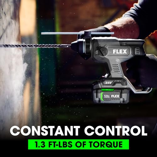Image of FLEX 24V Brushless Cordless 7 /8-Inch SDS Plus 1.3 Ft-Lbs Torque Rotary Hammer Tool Only, Battery and Charger Not Included - FX1531-Z