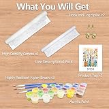 JATOK Paint by Numbers for Adults, Painting Kits for Beginners On Clear Symbols Colored Canvas, Easy DIY Acrylic Pigment Drawing Paintwork for Home Wall Decor, 16x20in Frameless, Flower - Image 5