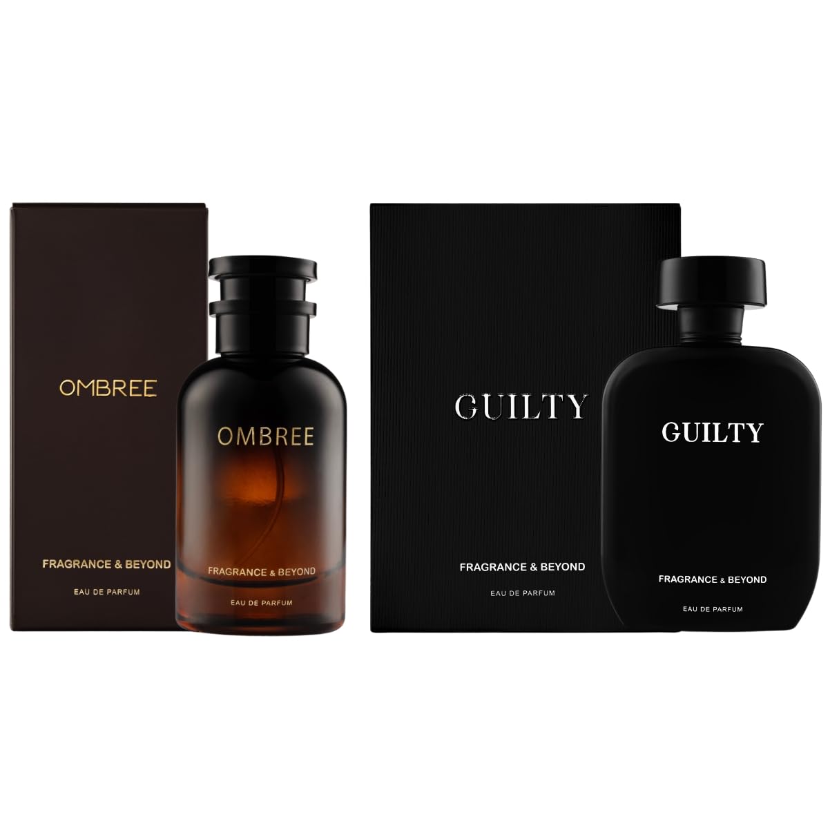 Fragrance & Beyond Ombre Eau de Parfum & Guilty Eau de Parfum for Men (100ml) – French Luxury Blend with Citrus, Lavender & Amber | Intense Long Lasting Scent | Best Gift for Men
