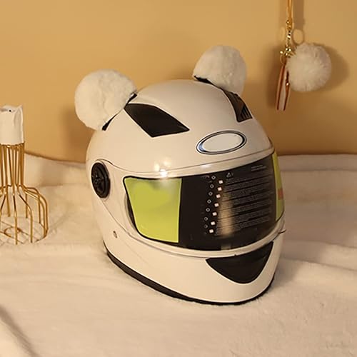 Miniatura 2 de 1 par de orejas de oso de felpa para casco de oso redondo, decoración de casco, accesorios de casco