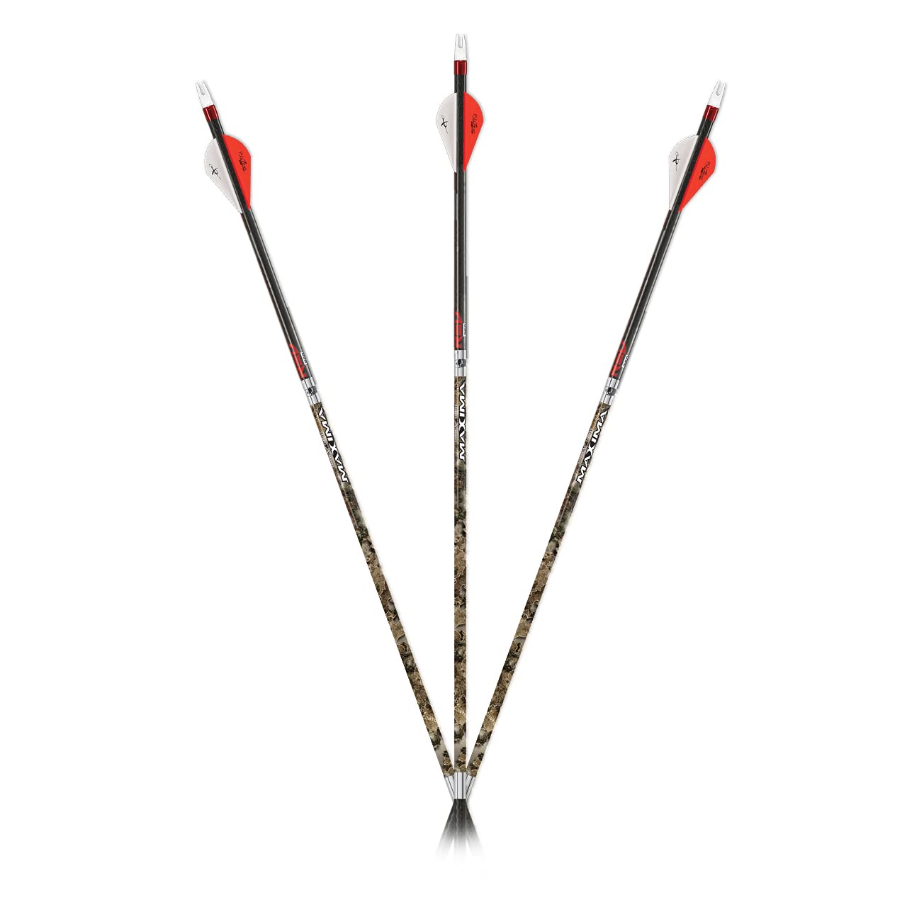 Maxima RED MO Contour, 6-Pack of Fletched Arrows, Available in 350 & 400 Spine