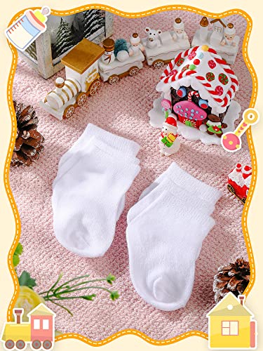 Jecery 50 Pairs Baby Cotton Socks Bulk Newborn Ankle Unisex Baby Socks Stretch for Toddler Boys Girls4