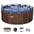 Bestway SaluSpa Toronto 5-7 Person Smart Energy-Efficient AirJet Hot Tub, Portable Outdoor Spa System, App Control, Brown – 180 Jets and 10 Jetstream Nozzles