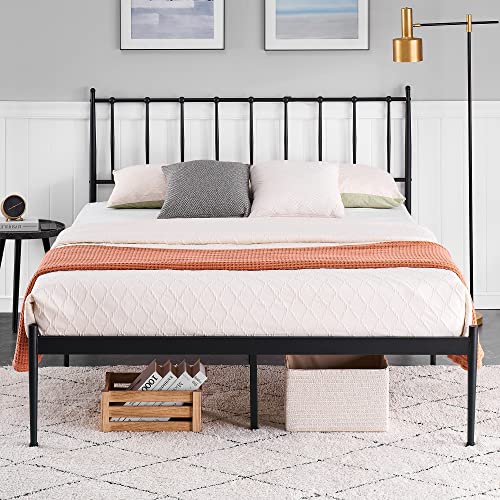 Amyove Beds, Full, Black + Metal