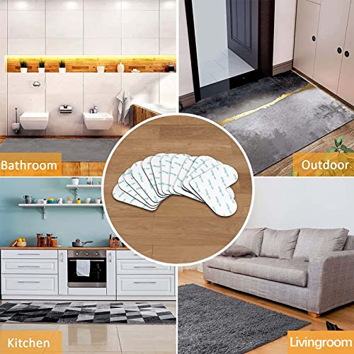 Adesivos de tapete para piso de madeira, almofadas antiderrapantes rolhas de tapete dupla face para