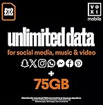 Vodafone VOXI SIM Card with Endless Social Media, Calls, Texts and Roaming (£12)