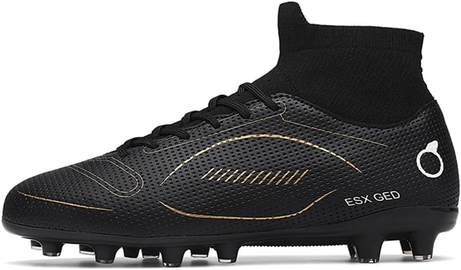 ESXGED Womens Comfy Soccer Boots Spike Shoes Mens Athletic Outdoor/Indoor Football Shoes Girls/Boys Running Walking Student Cleats Fashion Sneakers