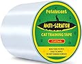 Petslucent Cat Scratch Deterrent Sticky Paws Tape, Cat Furniture Protector Trainning Tape Anti Scratching, Double Sided Guards for Carpet, Sofa, Couch, Better than Repellent Spray (Green-4''x 30Yards)