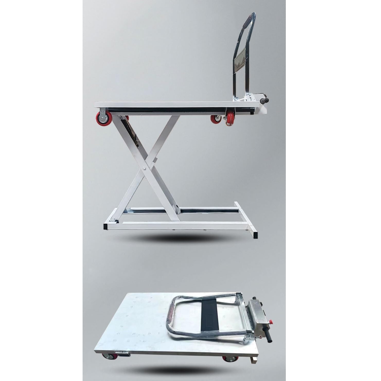 Elektrische hydraulische Hebebühne für Güter, tragbarer Flachbett-LKW für einfachen Materialtransport und Heben, ideal für Lager und Zuhause