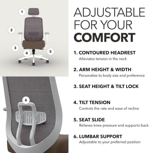 Image of HON Altern Ergonomic Office Chair, Office Desk Computer Chair, Bark