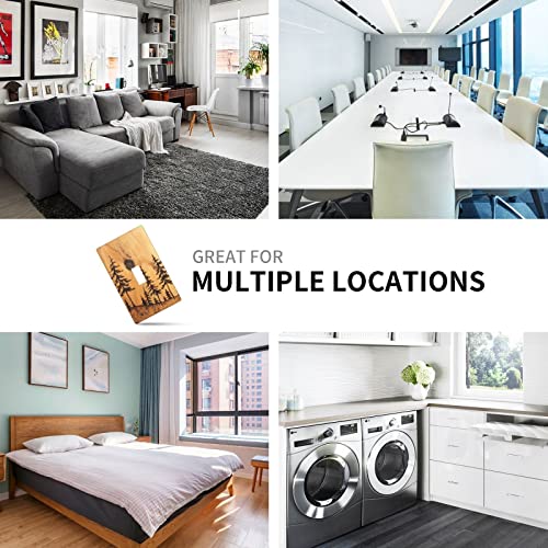 Hoibixe Pine Tree Wood Grain Light Switch Cover Single Toggle Decorative Funny Plastic Wall Plate Covers Outlet Cover Decor Print #TOP6