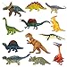 welltop 12 Confezioni di Giocattoli Jurassic Era Piece Dinosauri , Mini Figure di Dinosauri Forniture educative realistiche per Feste di Dinosauro per 3 Anni includono Tyrannosaurus Rex
