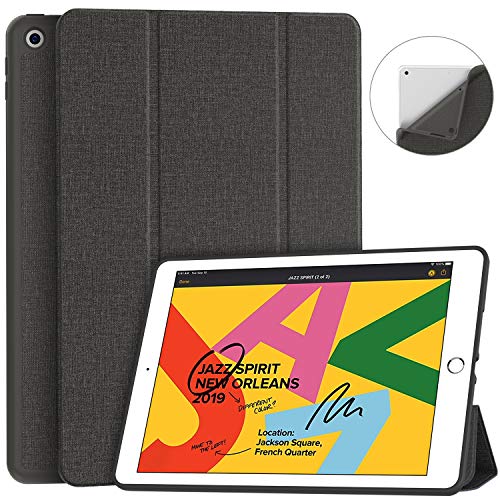 Soke iPad 7th Generation Case, iPad Case 10.2 Inch 2019, Fabric-Like Texture Smart
