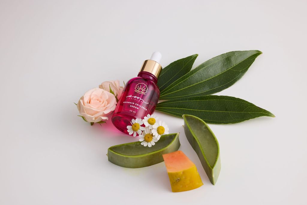 Soon Skincare Mermaid Marine Collagen Serum, Anti Aging Face Serum with Hyaluronic Acid, Korean Skin Care Collagen Serum, Rich Liquid Collagen Antioxidant Serum (30mL)