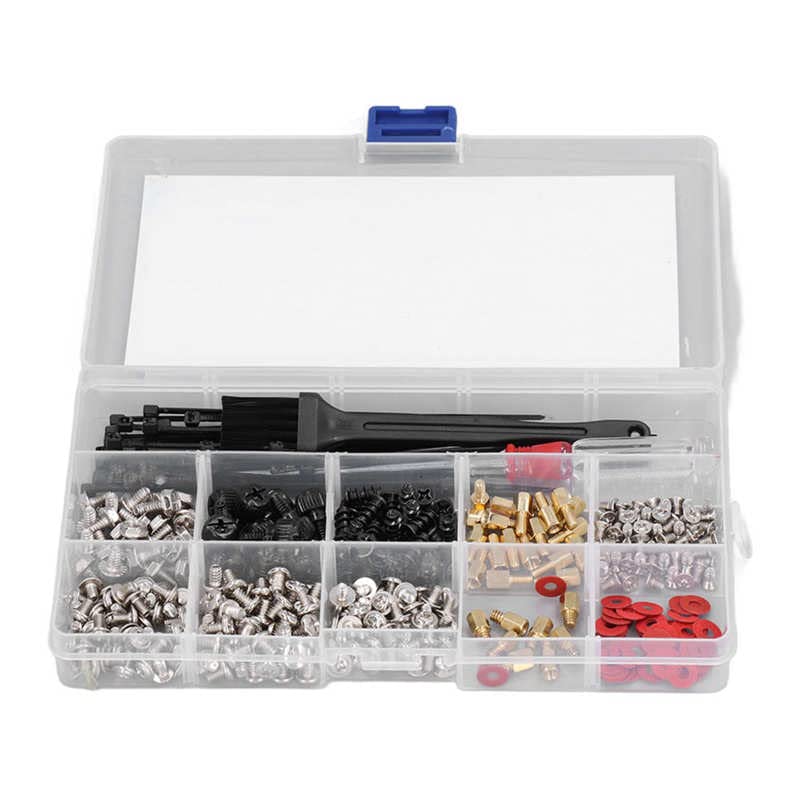 Computer Screw Set Computer Screw Parts Brass+Steel+Fiber Paper for Replacement