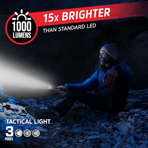 Image of Energizer Tactical LED Flashlights, Impact-Resistant, Outdoor Flashlights, Great for Camping, Vehicles, and Emergency Preparedness, 2 Pack, 375 and 1000 Lumens