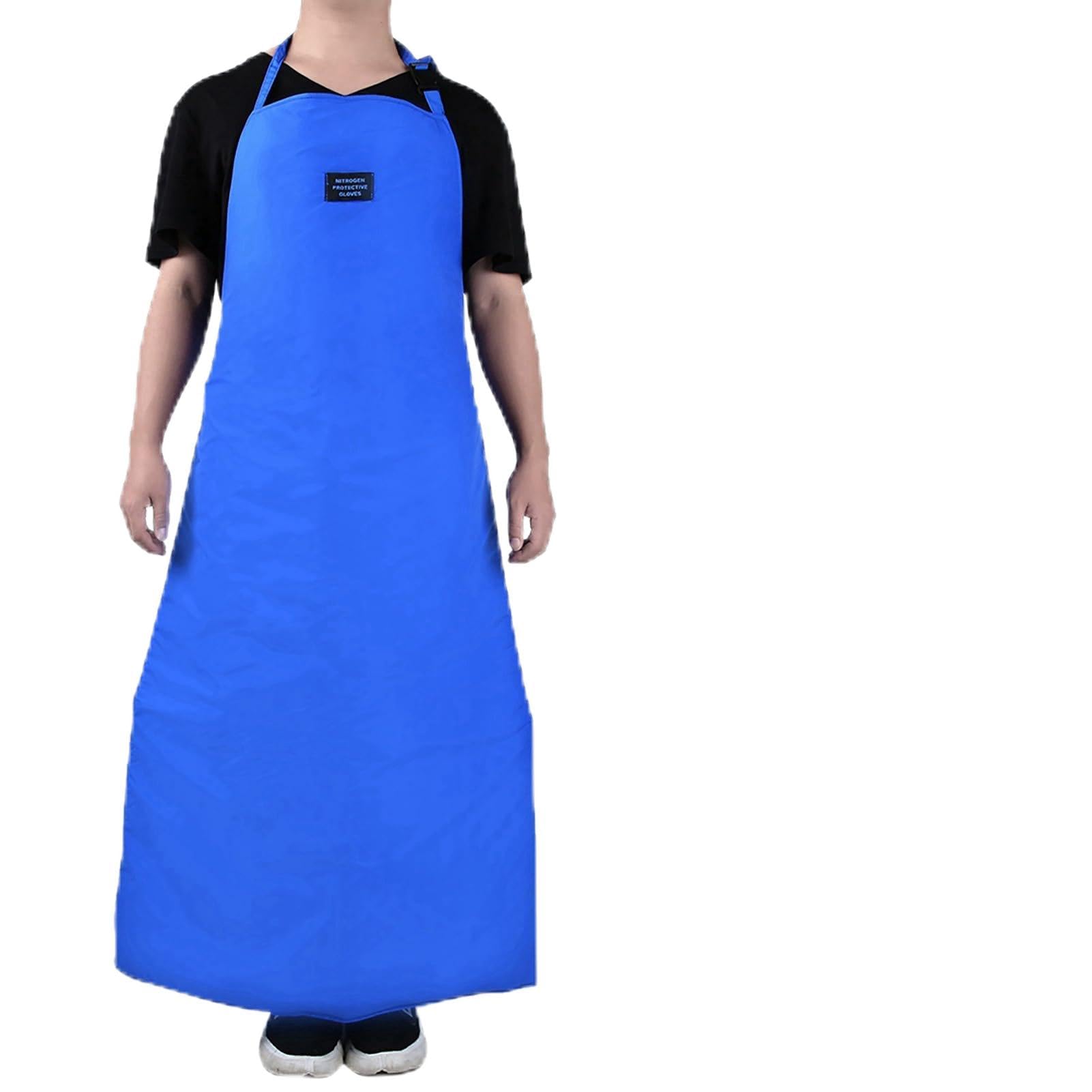 Naroote CryO Delantal para Temperaturas Ultrabajas, Impermeable, Protector de Nitrógeno, Azul para Seguridad Criogénica, Aislados Multicapa para Cámaras Frigoríficas, Material Ligero y Transpirable