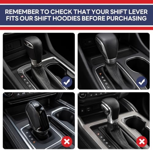 Car Gear Shift Cover, American Flag Fabric Car Shifter Knob Covers Winter Warm Protector, Stylish Mini Hoodie Gear Shift Protector with US Flag Design for Most Vehicles (Colorful-Vertical) — 사진 5