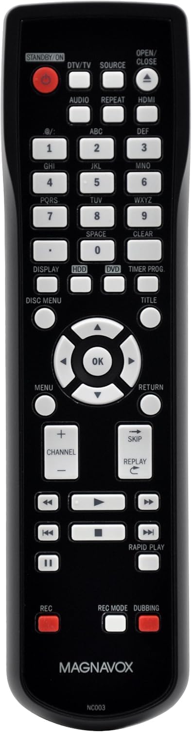 Magnavox MDR535 500GB HDD and DVD Recorder with SD Digital Tuner (Black) (Renewed)